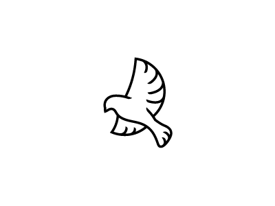 Sparrow Mark (unused) for sale! bas baspixels black brand design brand designer icon designer identity identity designer logo logo designer mark sparrow wings