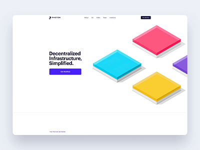 Photon Landing Page (🎉FEATURED) decentralization infrastructure interaction design landing page photon technology timeless uidesign website