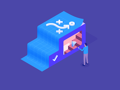 Strategy isometric illustration