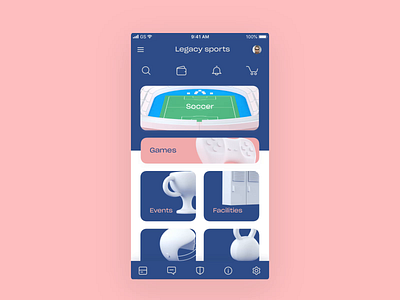 Soccer Ground Animation 3d ground interaction design mobile animation mobile app mobile interface react native soccer sports sports app ui animation user interface