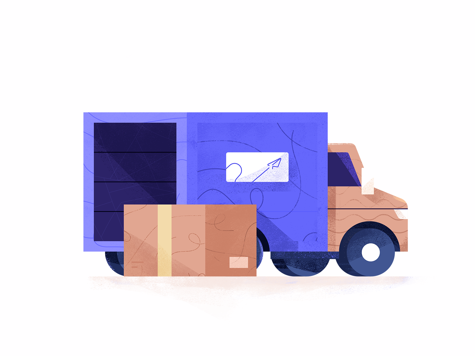 Shipment Truck Illustration cargo truck illustration illustration transport logistics car package parcel truck shipment