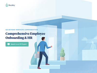 Employee Onboarding Page artwork employee expert hr human resource human resource management illustration art onboarding page staircase walking