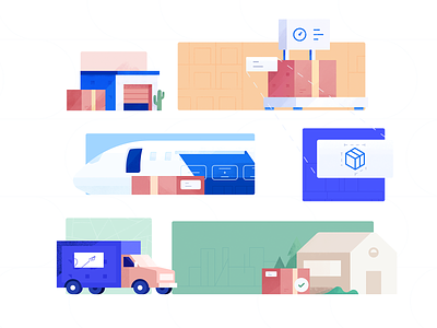 Shipment logistics illustration