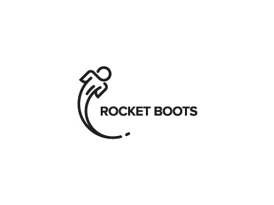 Rocket Boots (Wip) bas baspixels boots brand design brand designer flying icon designer identity identity designer logo designer man mark rocket space symbol