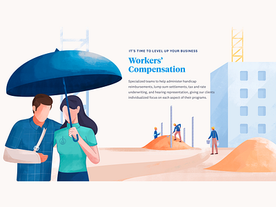 Workers Compensation page design construction helping insurance web design webdesign worker