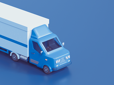 Boxed Trailer 3d design illustration timeless trailer trailers truck udhaya