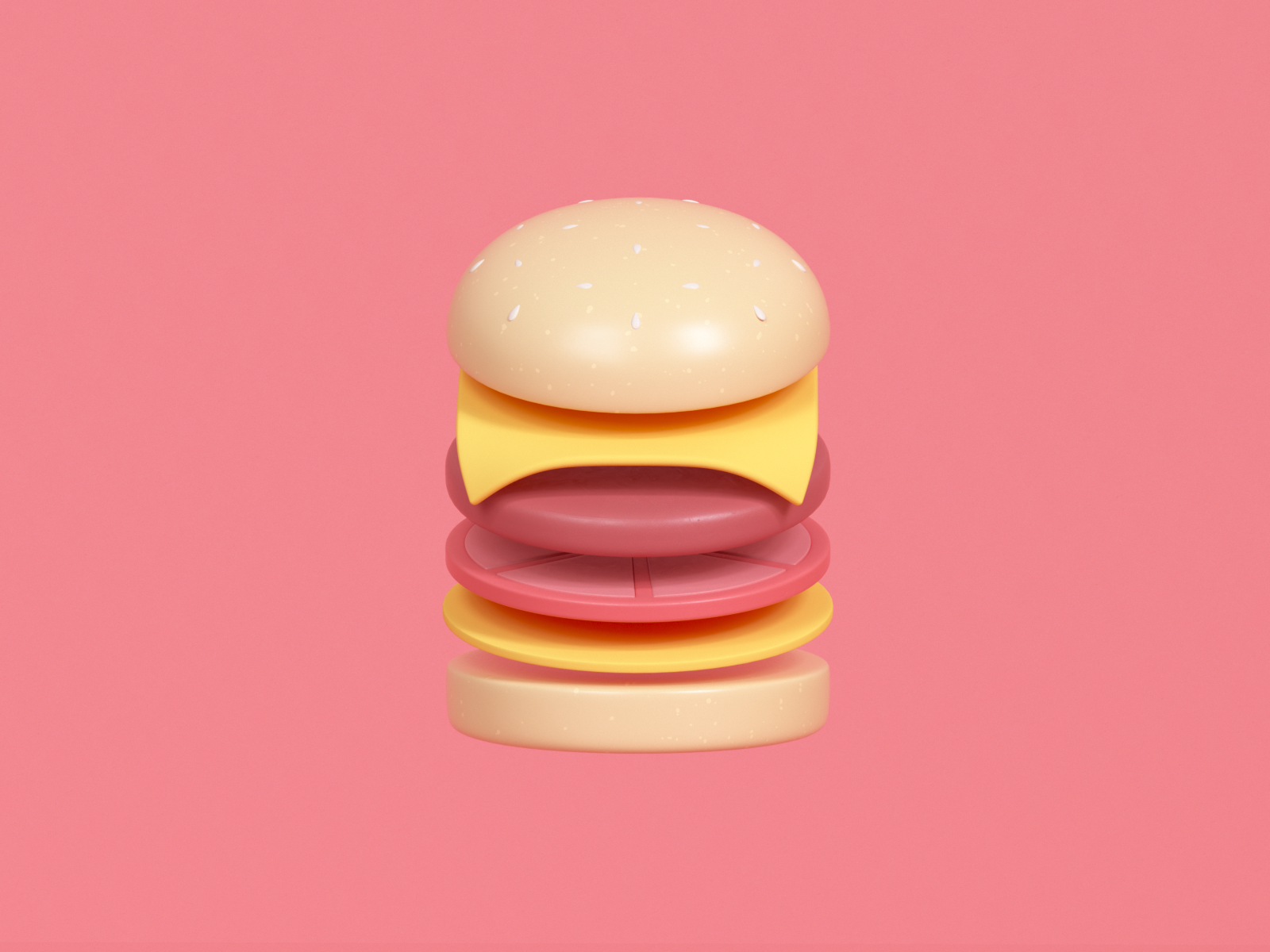 Cheeseburger Illustration 3d burger burgerking cheese cheeseburger food illustration junk mcdonalds patty render timeless udhaya