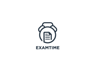 Examtime (Wip) alarm bas baspixels brand design brand designer clock exam file icon designer identity identity designer logo designer mark paper symbol time