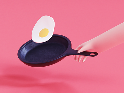 Egg breakfast illustration breakfast egg food truck illustration morning omellete omlet pan student timeless udhaya
