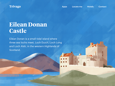 Eilean donan castle illustration