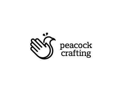 Peacock Crafting bas baspixels bird brand design brand designer craft hand icon designer identity identity designer logo designer peacock