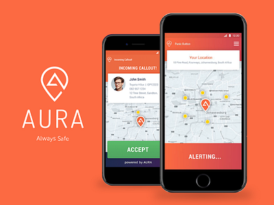 Aura app design branding design app logo