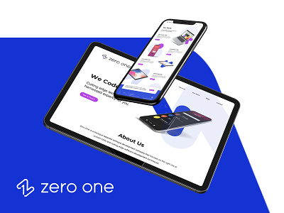 Zero One branding design graphic design logo ui ux