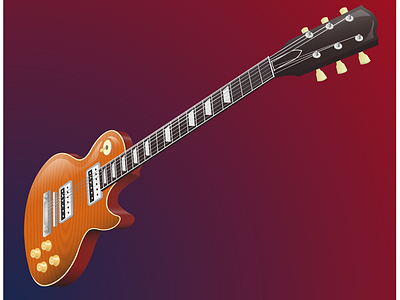 Gibson Les Paul - Vector art drawing gibson graphic guitar music sketching style vector