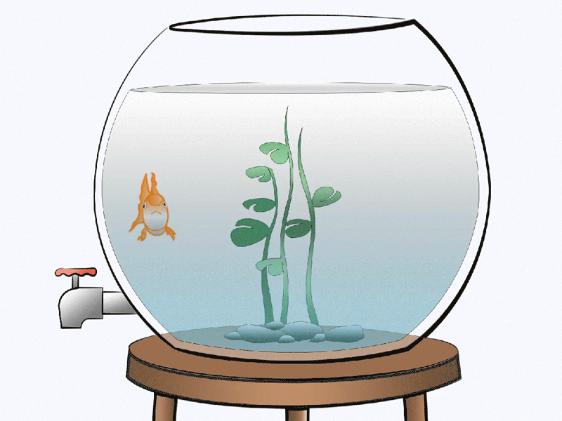 "Life" animated gif fishbowl gif goldfish life pet vector