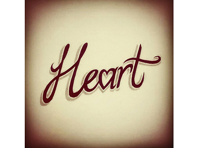 Hand-drawn Typography - "Heart"