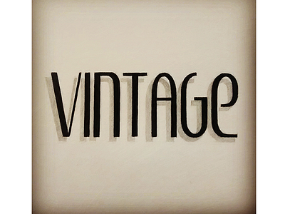 "Vintage" - Handlettering design drawing illustration lettering typography