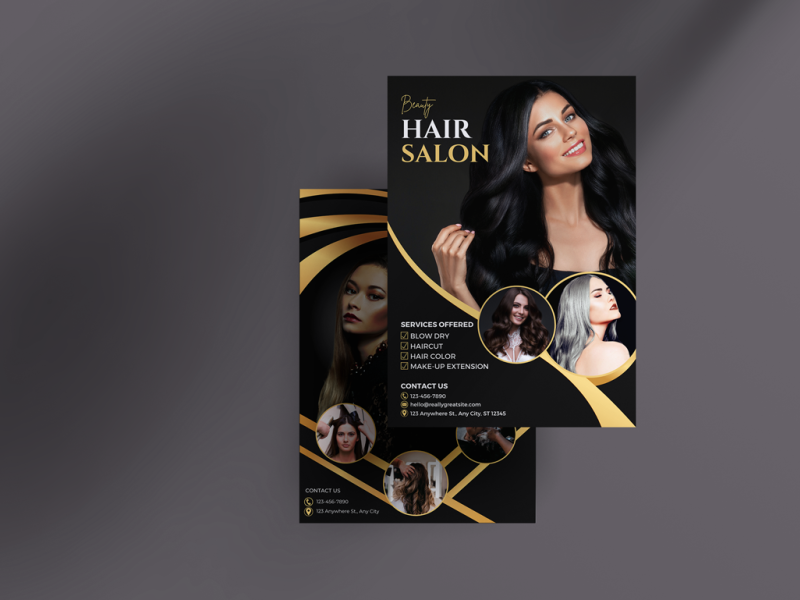 Hair Salon poster design by Itx Huzi on Dribbble