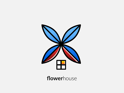 Flower House flower house logo design
