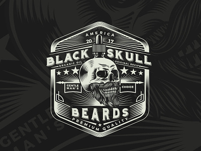 Black Skull Beards badass beard beard oil skull