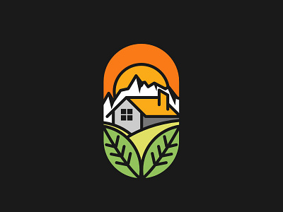 Foothills cabin foot hills house logo logo design mount mountain scenery simplicity