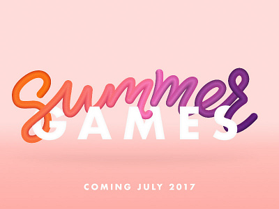 Summer Games 3d agency competition fun games gradient lettering promotion summer sun type typography