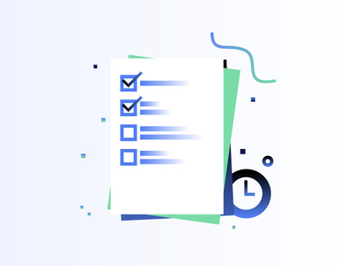 Checklist check list gradient illustration