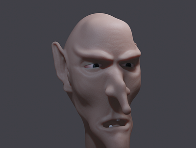 Old ugly guy old guy sculping texturing