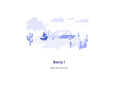 Error 404 design flat illustration vector website
