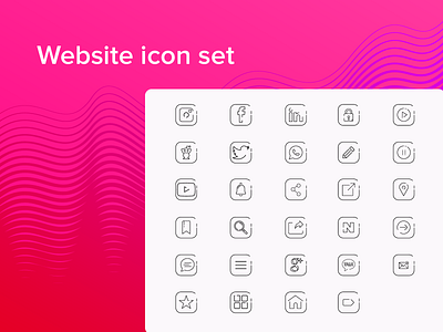Icon Set branding design flat icon illustration minimal web website