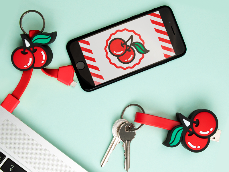 Cherry Charging Cable red usb cherry product design
