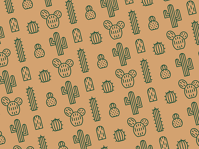 El Cactus Project brand design cactus pattern vector