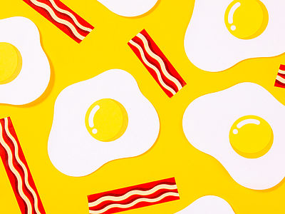 EGGCITING sticky notes and washi tape bacon egg patten stationery design