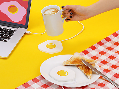 EGGCITING cup warmer breakfast egg product design