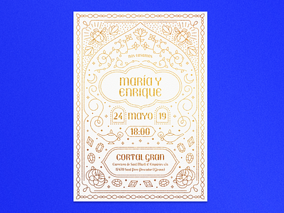 Aladdin's Wedding Invitation aladdin gold illustration invitation lamp stationery vector wedding wedding invitation