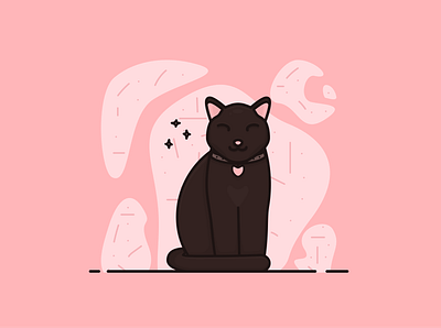 Cats is love a cat adobe illustrator animal art cat cats creative dribbble flat graphic graphic design heart illustration love lovely shot simple vector