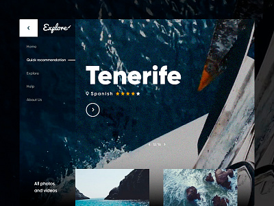 Explore website clean landig minimal nature navigation ocean travel ui ux web website