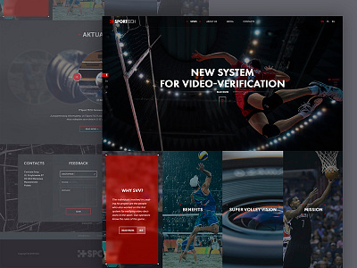 ITSport.tech website blocks dark design landing psd site sport ui ux video web website