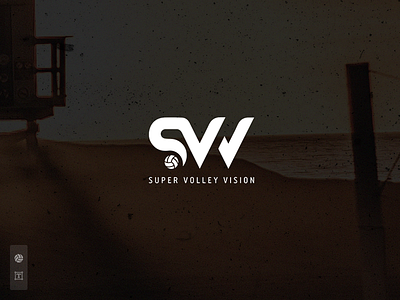 SVV Logo design font icon light logo logotype text volley webdesign white