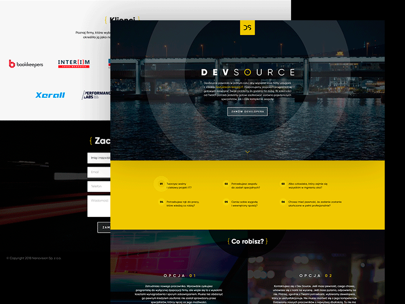 Landing page black interaction it landign logo ui ux webdesign website yellow