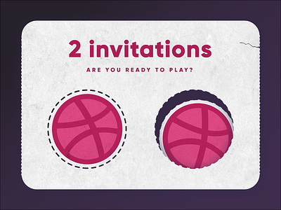 2 Dribbble invitions