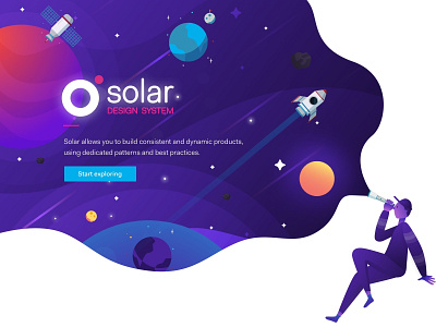 Sòlar Design System explore illustration solar system space ui