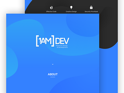 Thread Design for 1amDev blue branding curves design gradient thread