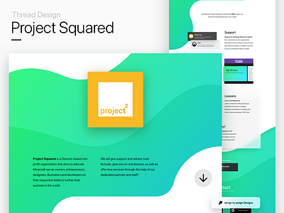 Thread Design for Project Squared bezier branding curves design fluent frosted glass gradients thread thread design