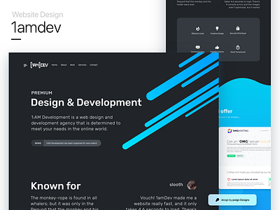 1amdev's website design mockup