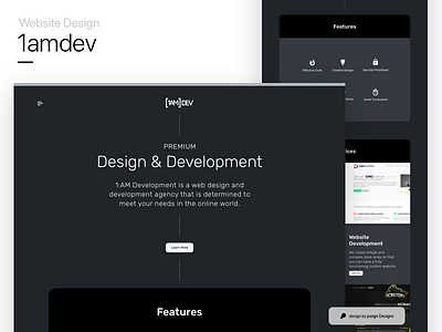 1amdev's website design mockup