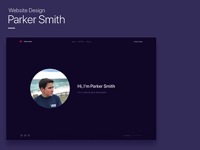 Parker Smith Website Design animation dark mockup portfolio purple ui website website design website mockup