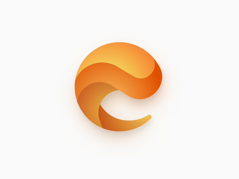 E Branding Logo lettermark illustration branding icon logo gradient