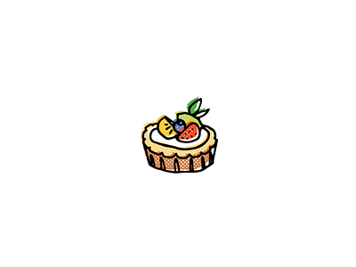 Mini Fruit Tart branding design dessert food hand drawn icon icons illustration logo sketch vector