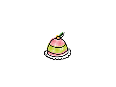 Dome Cake branding design dessert food hand drawn icon illustration logo sketch vector